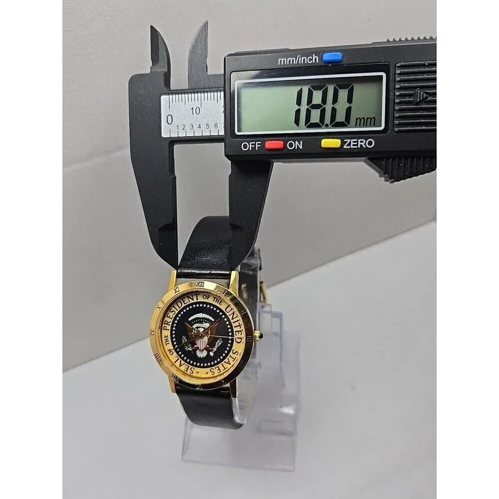 Image Watches Presidential Seal Gold Tone Quartz Unisex 34mm New Battery USA